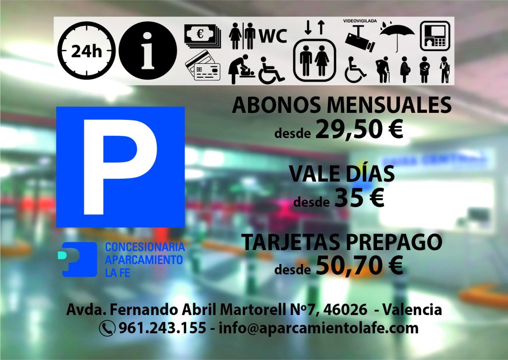 abonos mensuales parking la fe valencia